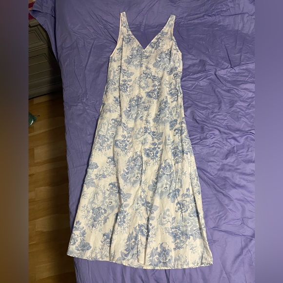 Reformation Monique dress linen blue floral SZ XS - Picture 4 of 4